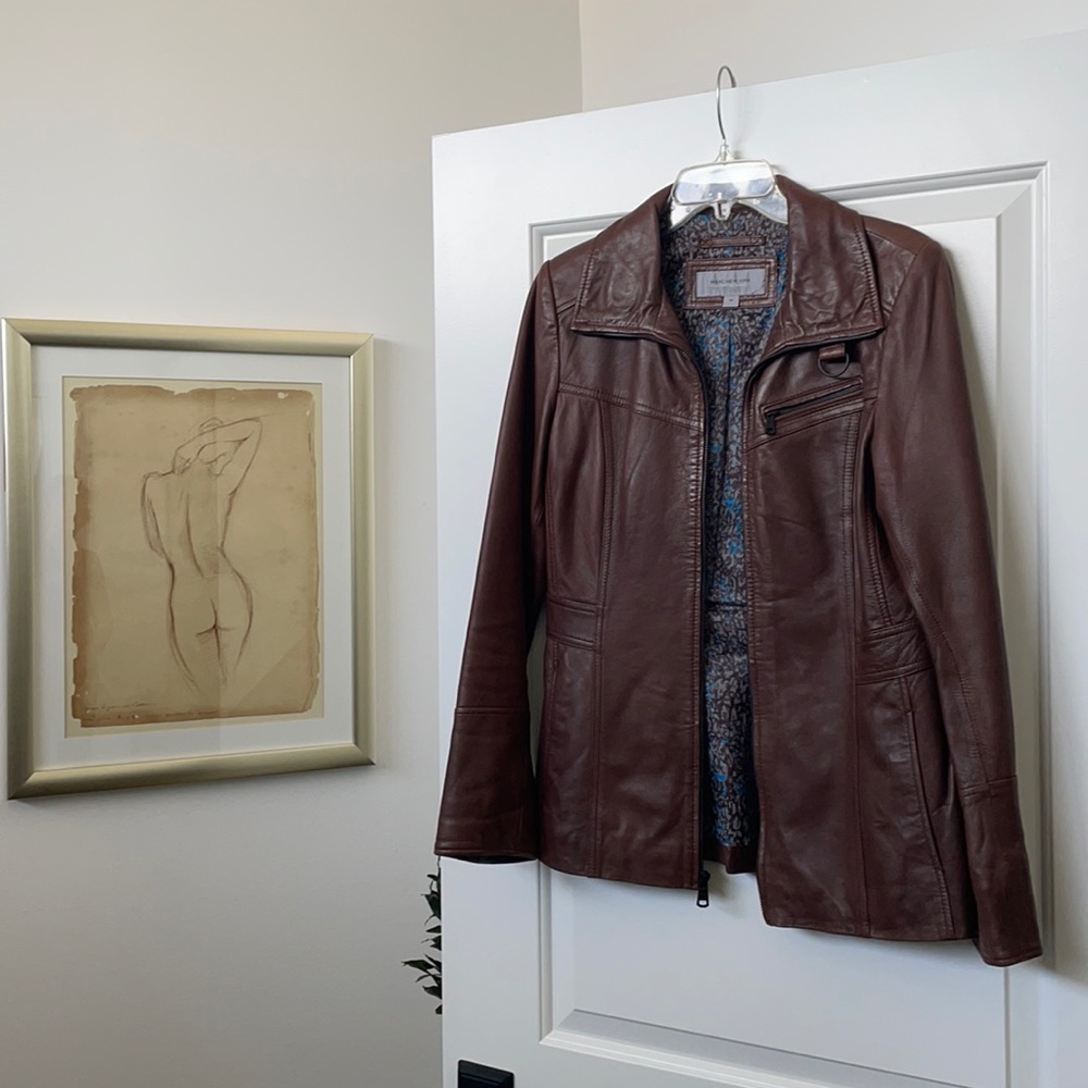 Brown / Chestnut / Nutmeg Leather Jacket Size M
